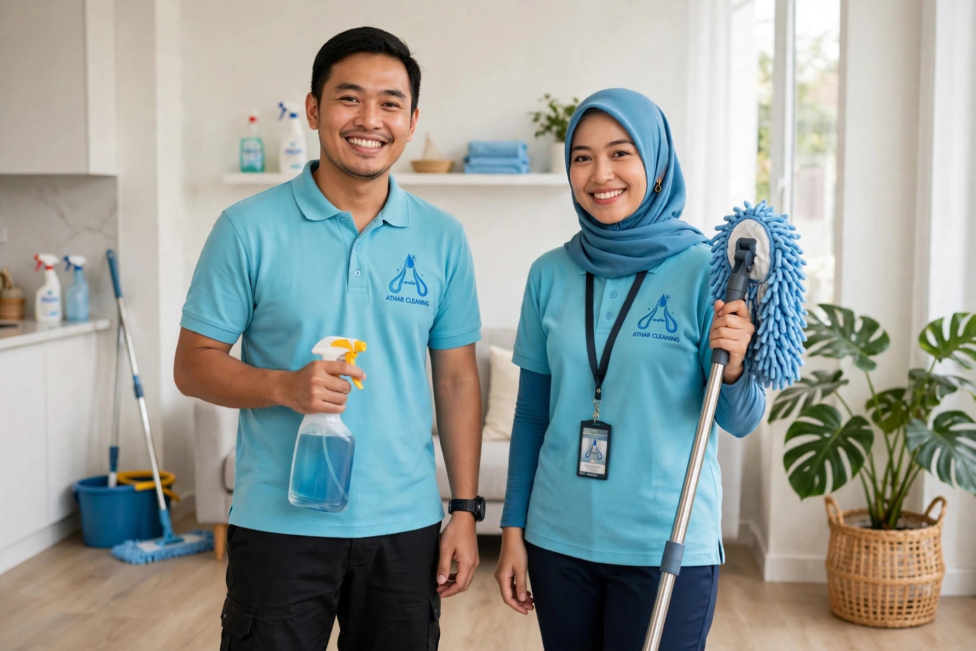 Tim petugas antarcleaning yang ramah dan profesional